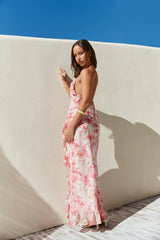 Rosé Rendezvous Maxikleid Rot