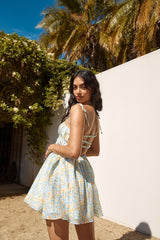 Sommer-Sonnenaufgang-Minikleid Multi