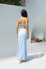 Luna Cascade Trägerloses Maxikleid