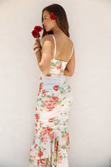 Wander Beyond Maxi-Mesh-Kleid mit Blumenmuster