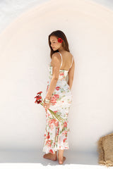 Wander Beyond Maxi-Mesh-Kleid mit Blumenmuster