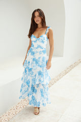 Ocean Mist Midikleid Blau