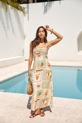 SEVEN WONDERS Agata Midikleid Agata Print
