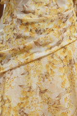 Sommerblüten Maxikleid Gelb