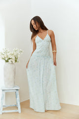Among The Flowers Maxikleid Blau