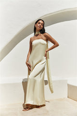 Radiant Rhythm Trägerloses Maxikleid Gelb