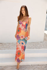 Gefundenes Oasis Mesh Maxikleid Orange