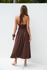 Mocha Moments Maxikleid Braun