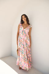 Maxikleid „Blühende Liebe“ – Pink