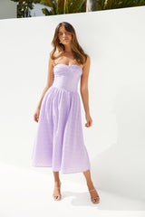 Mimi Moments Trägerloses Maxikleid Flieder