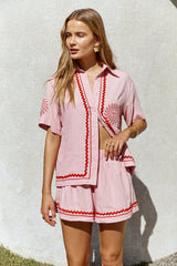 Blushing Beauty Leinenhemd Pink