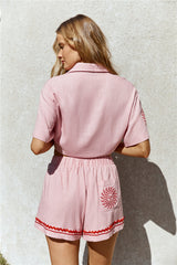 Blushing Beauty Leinenhemd Pink