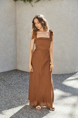 Maxikleid Daphne Braun