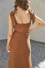 Maxikleid Daphne Braun