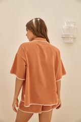 Brennende Herzen Set Orange