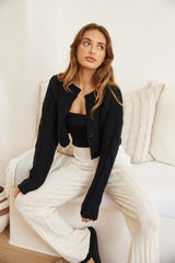 SNDYS Laine Cable Cardigan Schwarz