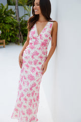 Maxikleid Rosenholz-Wiese