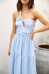 Reines Vergnügen One-Shoulder Maxikleid Blau