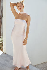 Trägerloses Maxikleid „Midnight Moment“ in Pink