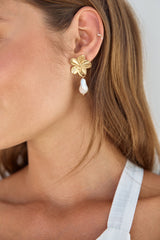 18K vergoldete Exotic Retreat Ohrringe Gold
