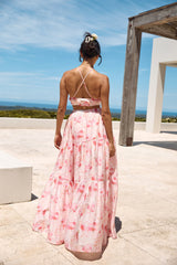 Abenddämmerung Soiree Maxikleid Rosa