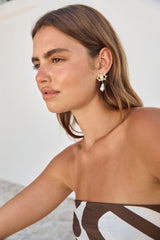 18K vergoldete Ocean Forest Ohrringe Gold