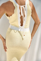 Lisbon Lover Strick Maxikleid Gelb