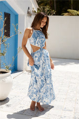 Surf Shack Maxikleid Blau