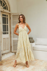 Maxikleid „Willow Bloom“ Gelb
