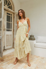 Maxikleid „Willow Bloom“ Gelb