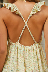 Maxikleid „Willow Bloom“ Gelb
