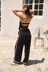 Twin Flame Leinenhose Schwarz