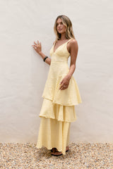 Oh Sonnenblumenträume Maxikleid Gelb