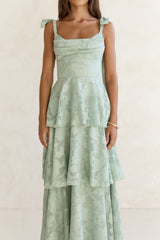 Maxikleid "Meadow Of Dreams" Salbeigrün