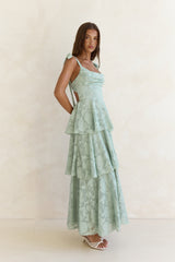Maxikleid "Meadow Of Dreams" Salbeigrün