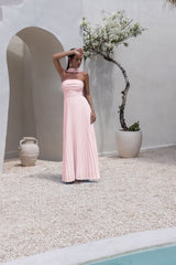 Rosewater Roads Trägerloses Maxikleid Blush