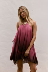 Lost In Wonder Neckholder-Minikleid Pink Ombré