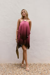 Lost In Wonder Neckholder-Minikleid Pink Ombré