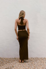 Jeni Halter-Croptop Braun