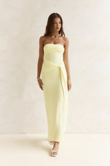 Trägerloses Maxikleid „Follow You“ Gelb