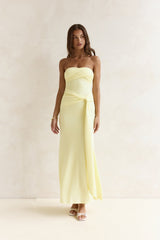 Trägerloses Maxikleid „Follow You“ Gelb