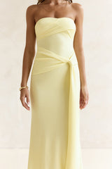 Trägerloses Maxikleid „Follow You“ Gelb