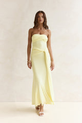 Trägerloses Maxikleid „Follow You“, Gelb