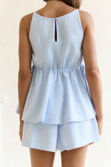 Sunlounge Summers Gingham Shorts Blau