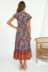 Candid Midikleid Marineblau