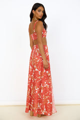 Goldener Maxi-Rock in Orange