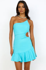 Beachside Memories Kleid Blau