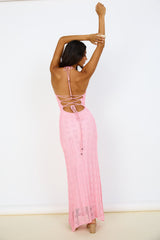 Kombucha Maxikleid Pink