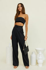Solaris Crop Top Schwarz