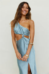Abendsterne Midi-Kleid Hellblau